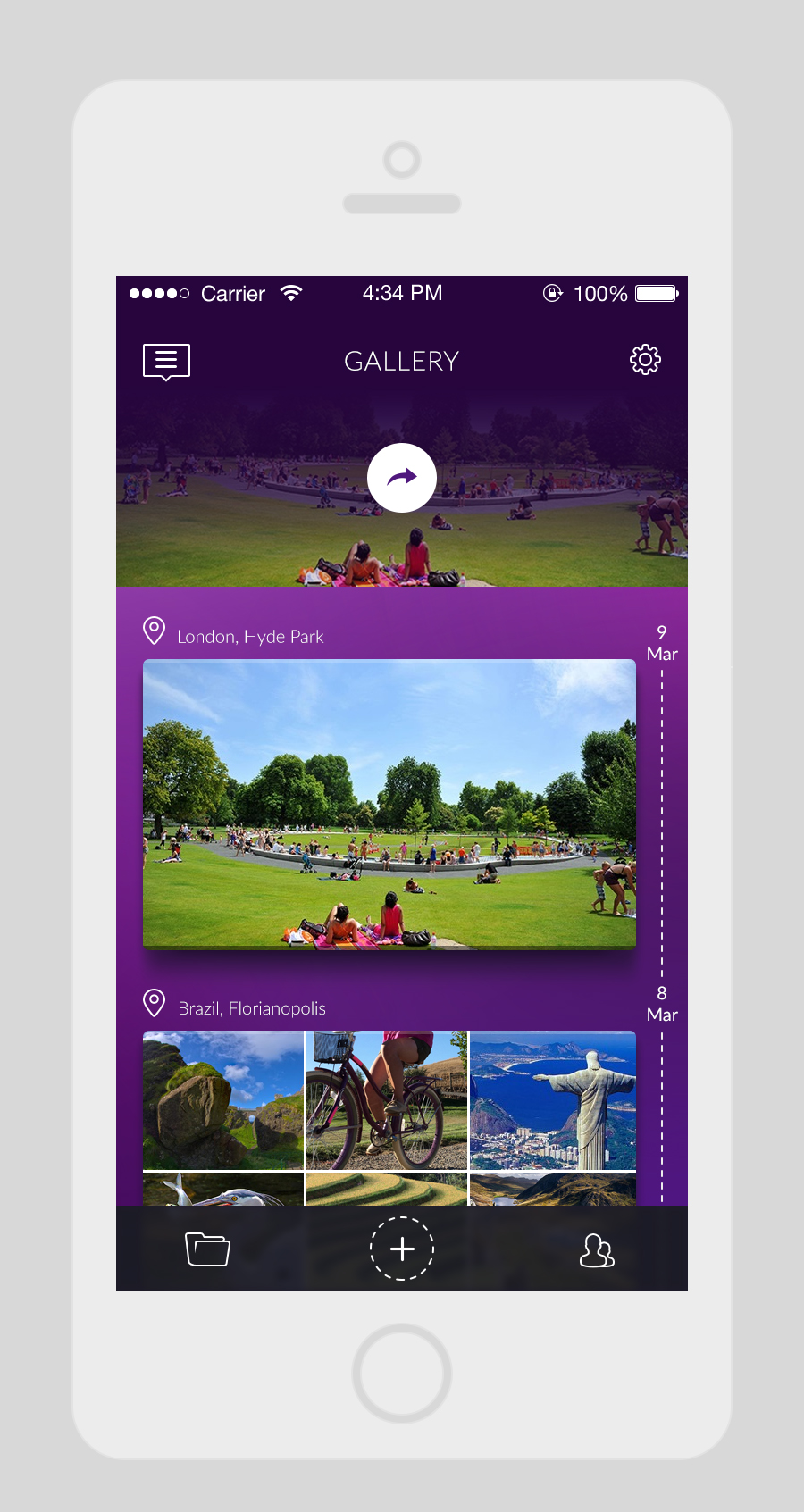 umbrellabox ios app design дизайн приложение iphone